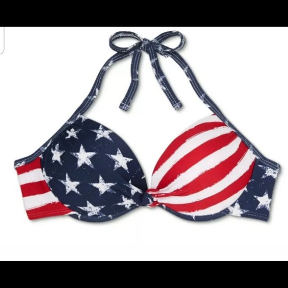 Stars & Stripes Americana push bikini top - Picture 5 of 10
